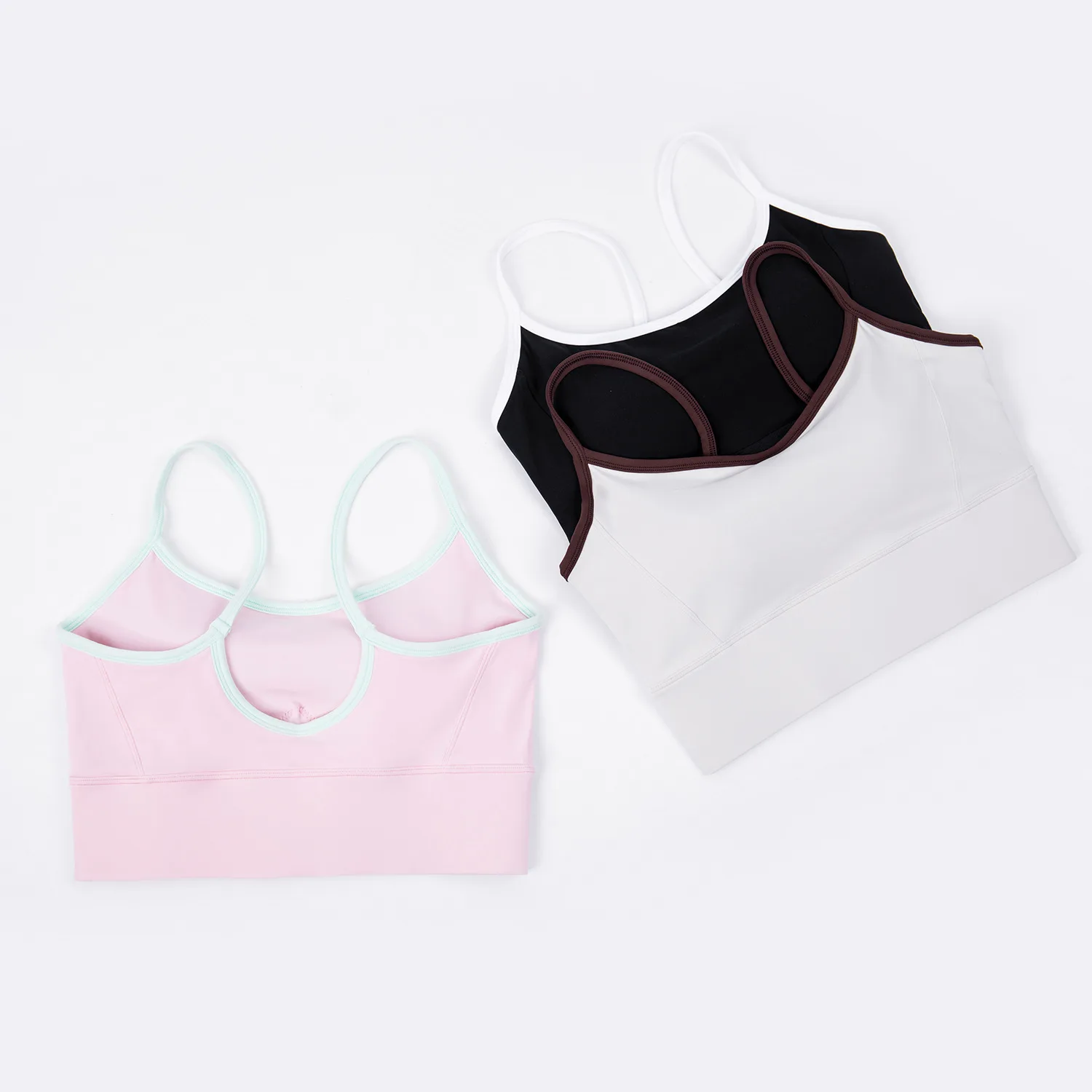 سترة رياضية نسائية من PMWRUN NULS شبابية ذات ألوان متعددة - حمالة صدر لليوجا مثيرة من الخلف، حمالة صدر مشدودة، ملابس داخلية للياقة البدنية