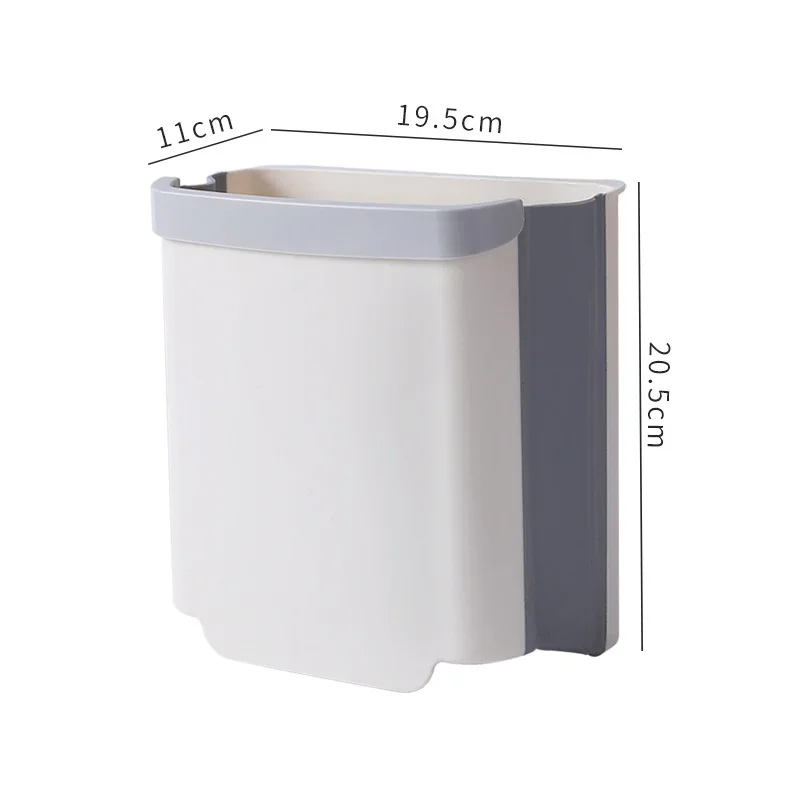 Folding Waste Bins Kitchen Garbage Bin, Foldable Car Trash Can, Wall Mounted Trashcan for Bathroom, Toilet Waste Storage Bucket