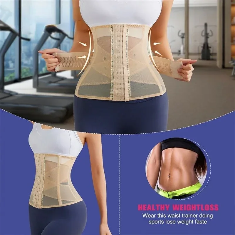 Ceinture Amincissante Pressurisée pour le Corps Abdominal, Fil en Maille Respirante, Taille Sculptante, Récupération Post-Partum