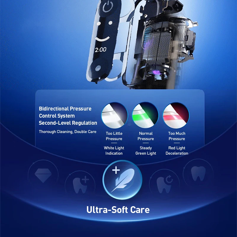 Oral b escova de dentes elétrica inteligente io7 bluetooth app vida útil da bateria 14 dias controle pressão temporizador inteligente 5 modos escova de dentes sônica