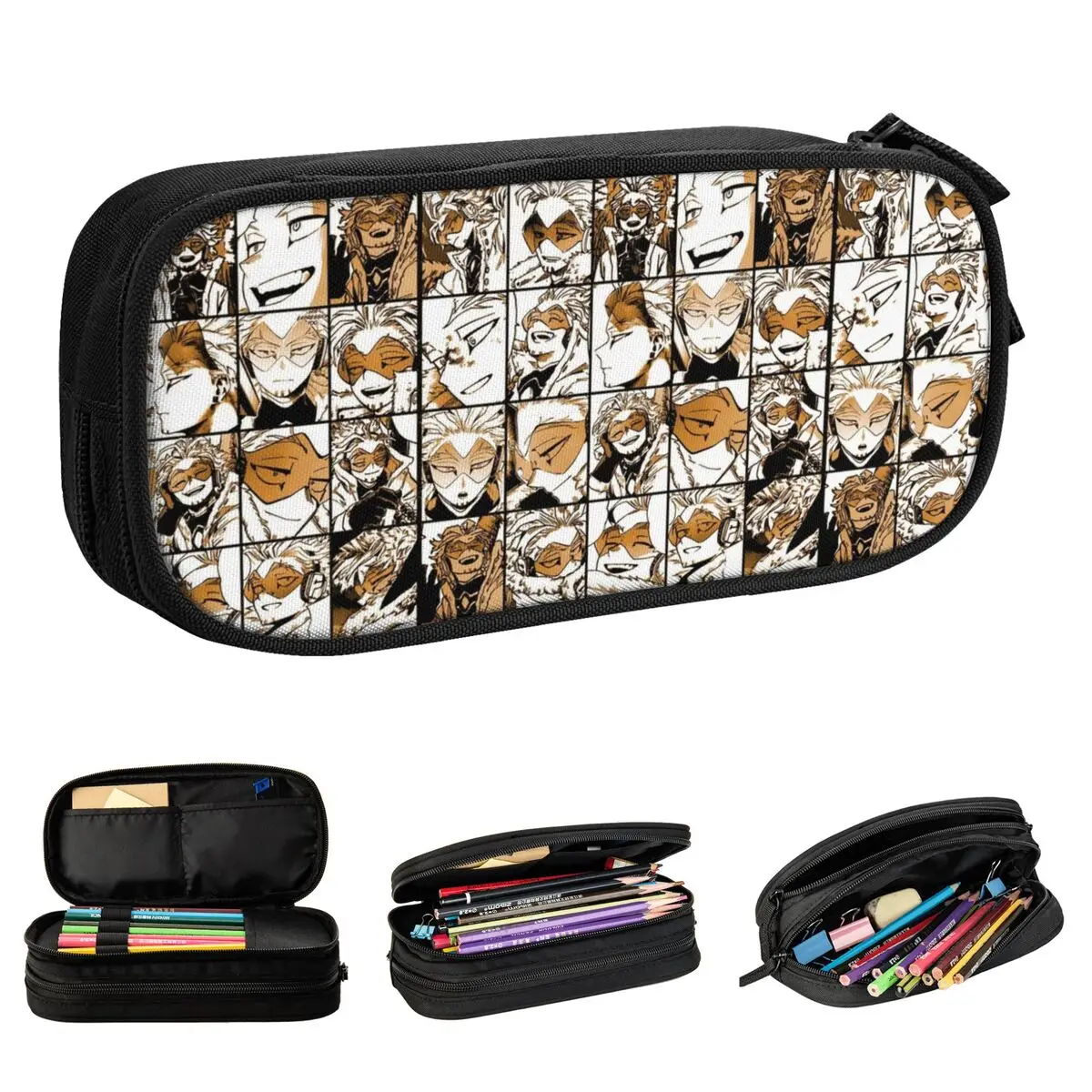 My Hero Academia Hawks Manga Pencil Cases Cute Pen Box Pencil Bags Kids Large Storage School Supplies Gift Pencil Box