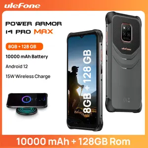 Ulefone-スマートフォン,電源アーマー14 pro,頑丈,防水,Android 10000,12  GB,ワイヤレス充電,NFC,グローバルバージョン,128 mah - AliExpress