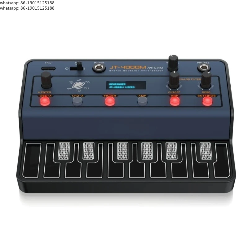 JT-4000M MICRO Portable 4-Voice Hybrid Synthesizer with 2 Analog Modeling Oscillators, Multi-Mode Analog Filter