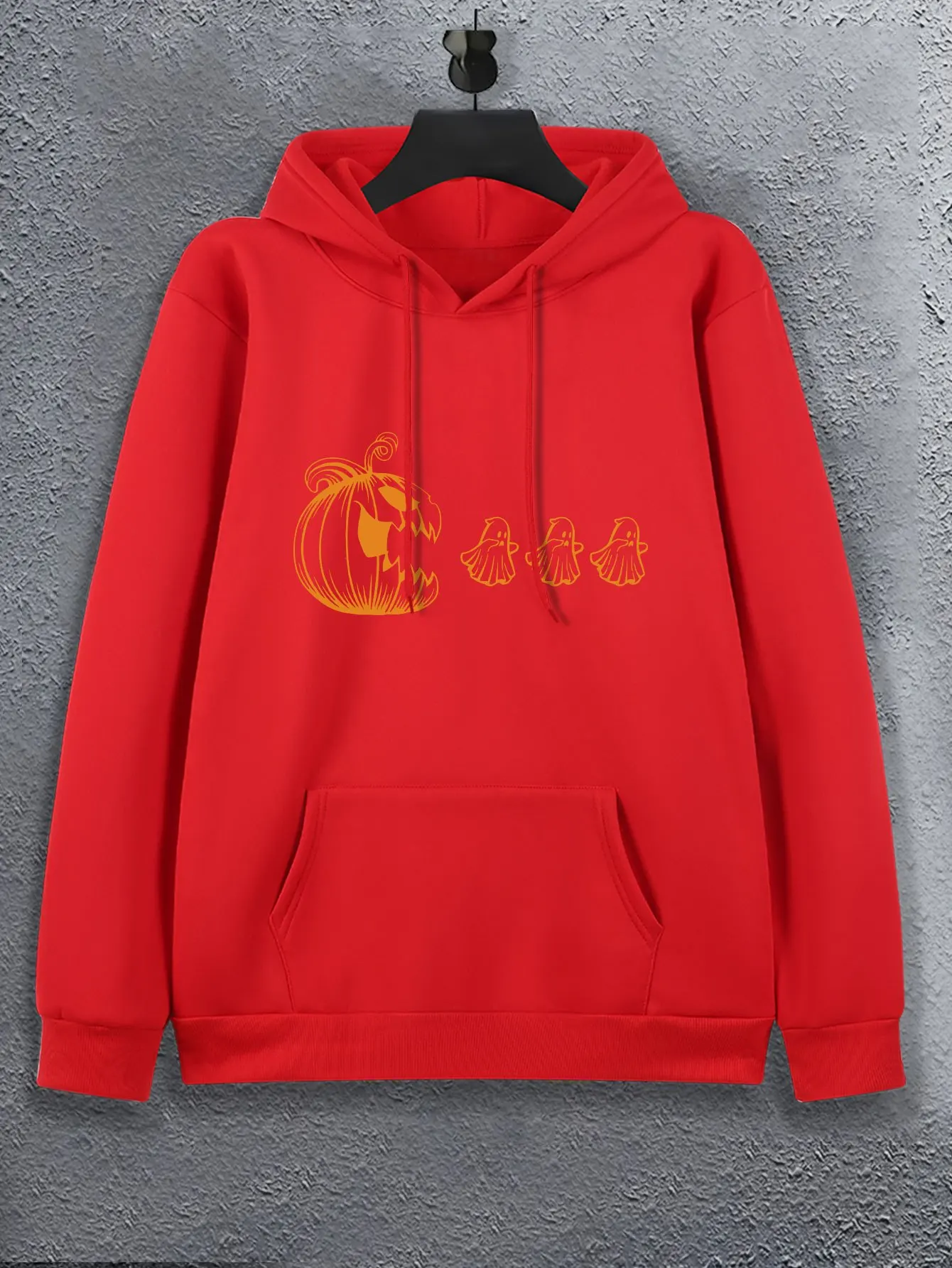 Unisex Halloween Pumpkin Lantern Ghost Print Hoodie, Streetwear, For Commute Fitness Daily Casual Long Sleeve Wear S-3XL