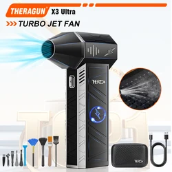 업그레이드된 X3Ultra 터보 팬 제트, 미니 휴대용 180000RPM 강력 압축 공기 먼지 제거기 (자동차 건조기/PC/가정 청소용)