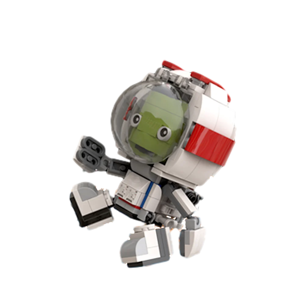 Moc Kerbal Space Program Building Blocks Green Humanoid Aliens Space Program Model Space Flight Astronaut Brick Kids Adult Gifts