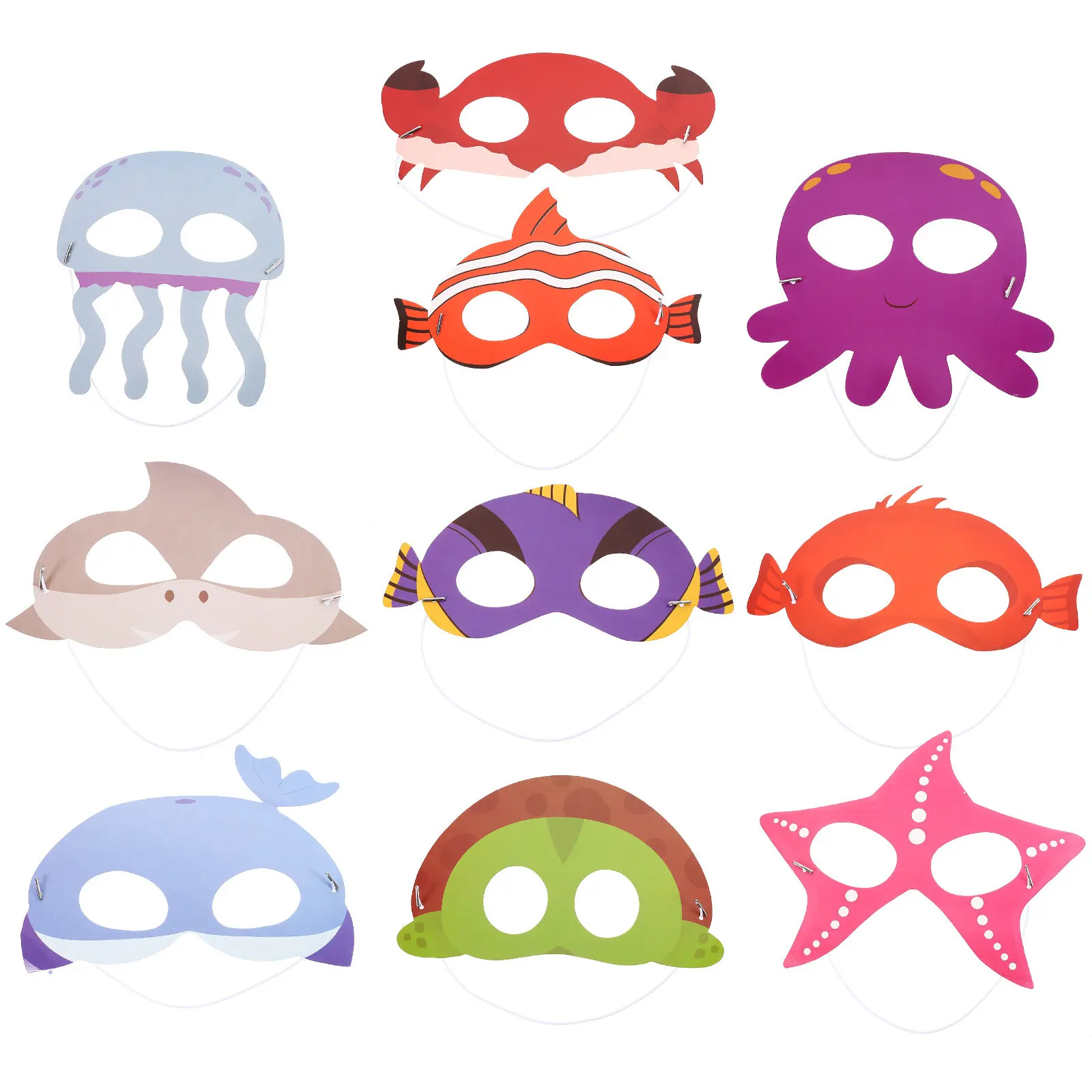 10pcs-ocean-animal-masks-lightweight-cosplay-animal-face-mask-halloween-party-festival-supplies-sea-decorations