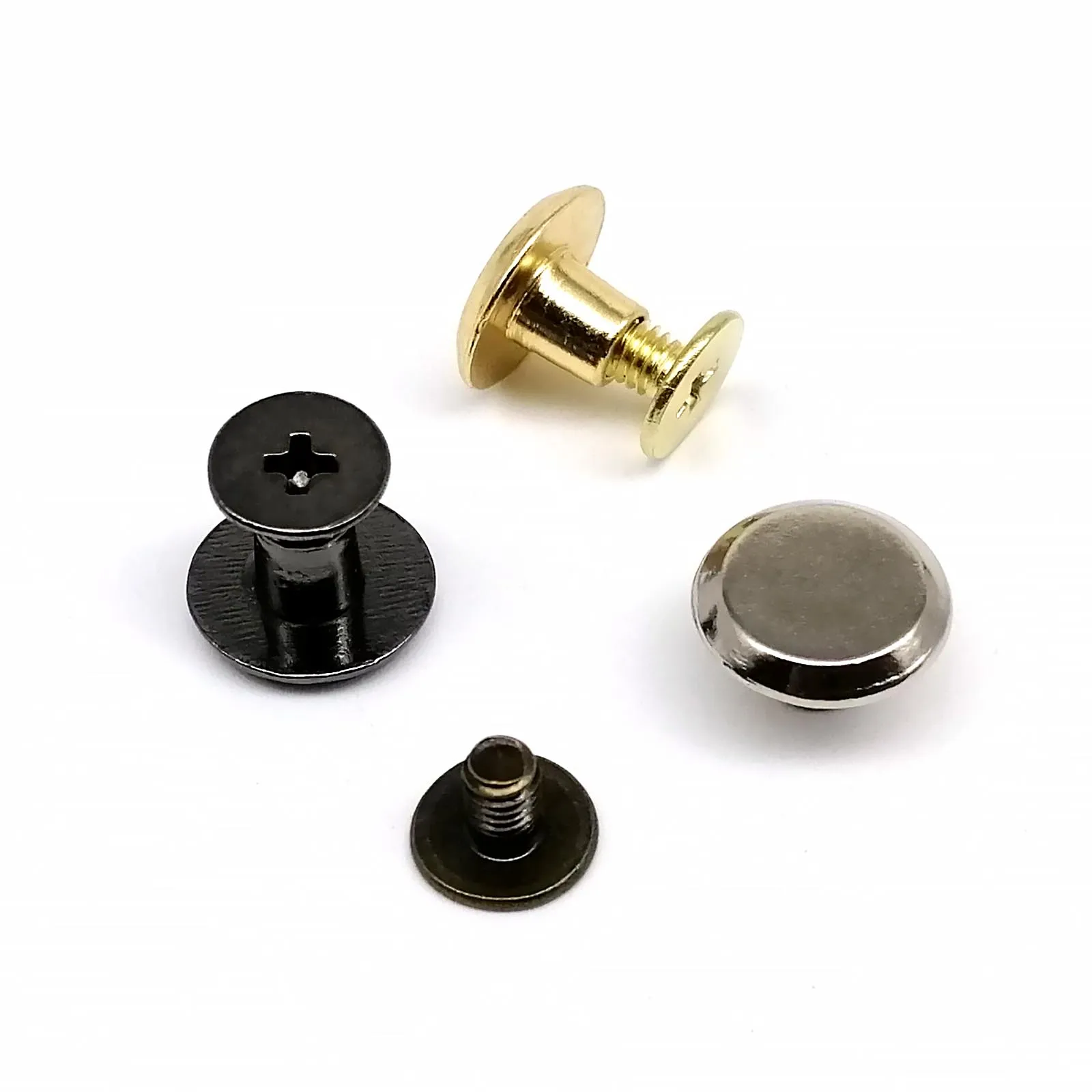 10 Stück Metall-Rundkopf, Durchmesser 10 mm, Schraubverschluss, Chicago-Schraube, Nagelbindung, Nietenbolzen für Leder, Umhängetasche, Gürtel, Riemen, Geldbörse – Detail 19