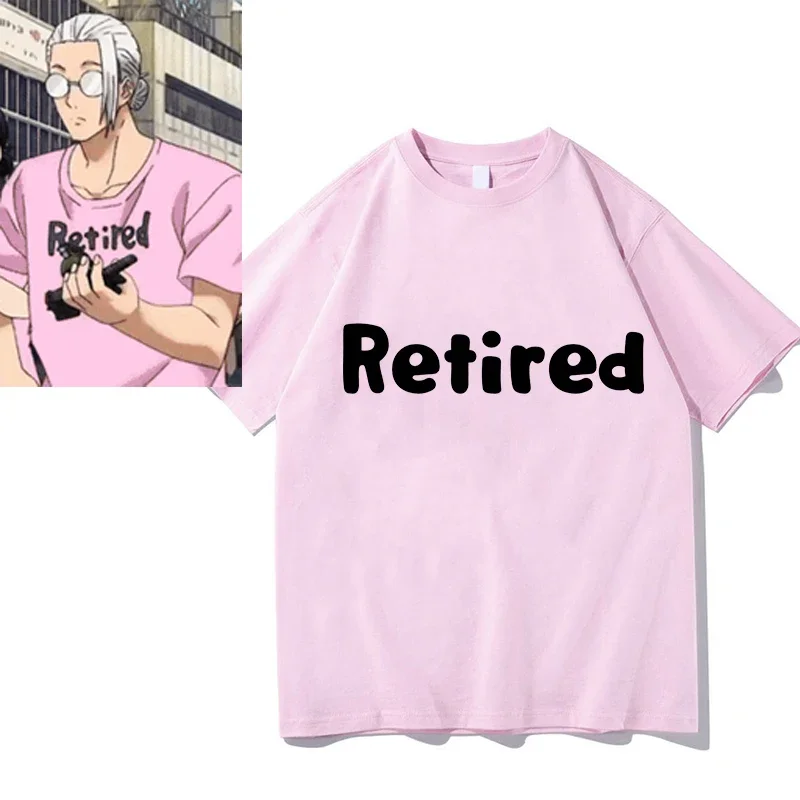 Anime Sakamoto Days Taro Sakamoto Retired Letter T-shirt Tops Short Sleeved 2025 New Anime TShirts Men Women Fashion Fans Tees