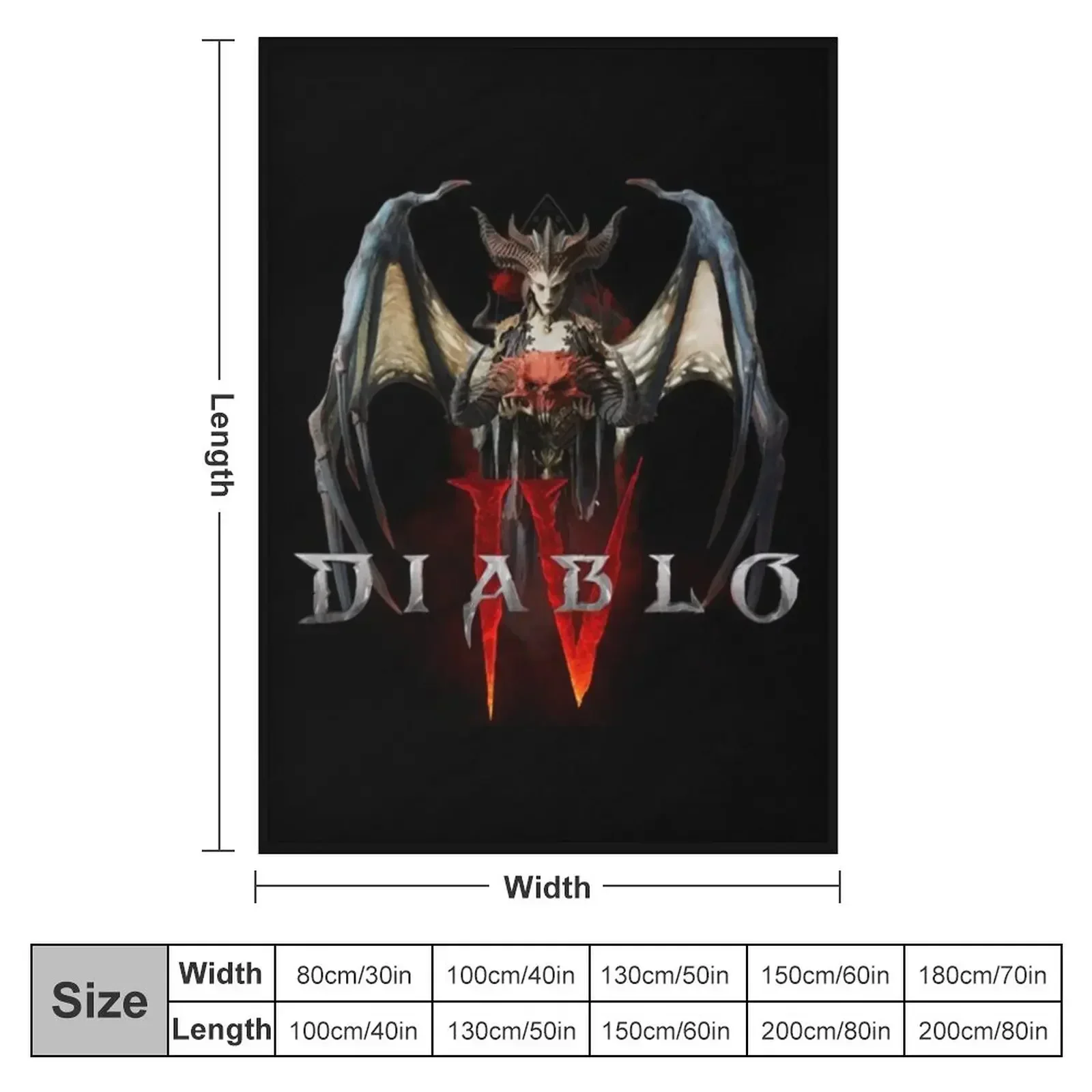 Diablo 4 Throw Blanket Decorative Throw Bed linens Nap Blankets