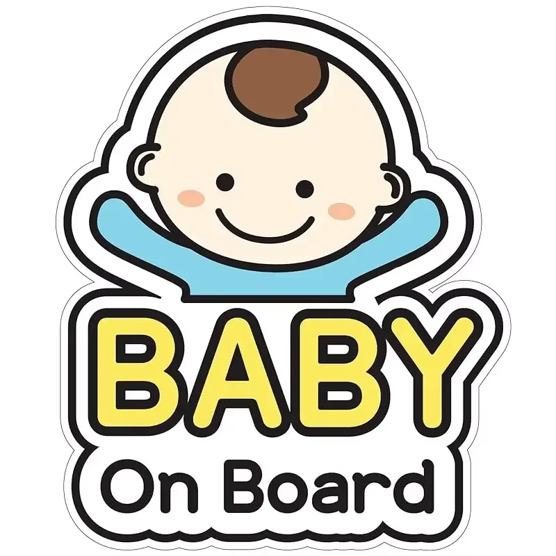 1PC Lovely BABY on Board Car Sticker Waterproof Anti-Sun Auto Tail Decoration Sticker for Car Styling - view 5