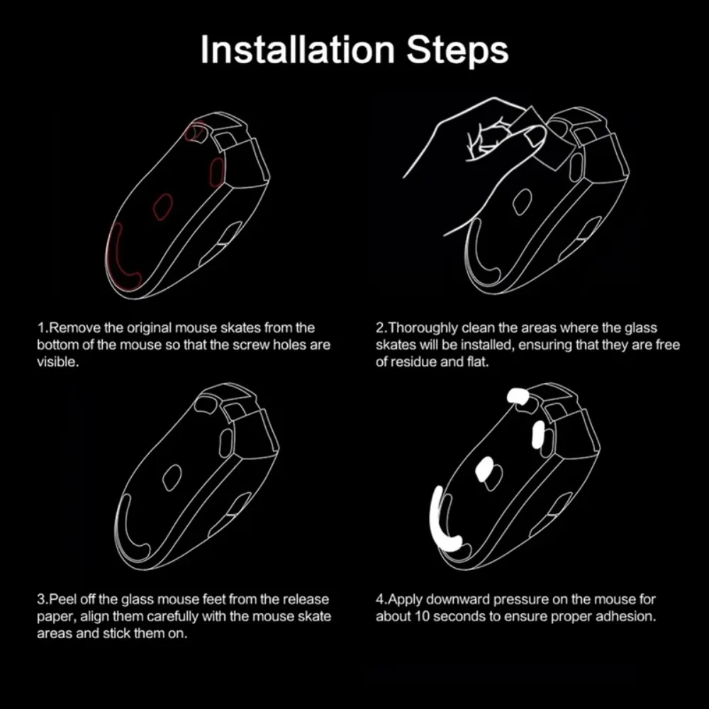 Mouse Skates For Razer DeathAdder V3 ProFeet For Enhanced Glide & Precision in Gaming