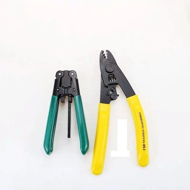 3PCS Fiber Optic Tool Kit CFS-3 Two/Three-Port Fiber Optical Stripper and Aramid Scissors and Wire Stripper