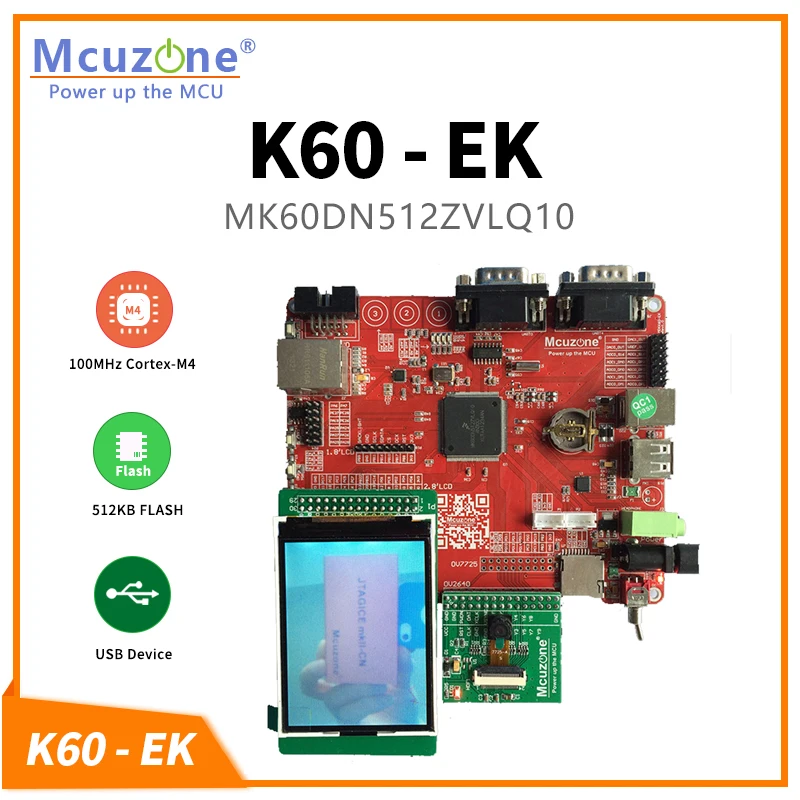 K60 OV7725, 100MHz Cortex-M4, CAN, USB, Ethernet, TF, 0.3MP Camera, 2.8