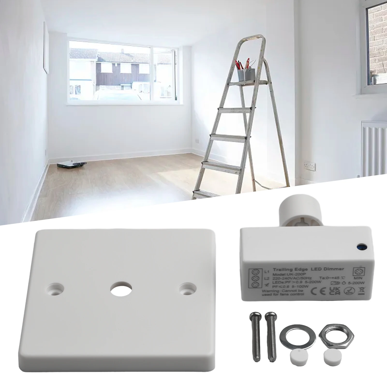 Dimmer Switch for Dimmable LED Lights  200W Maximum Load  Convenient Push ON/OFF Design  Dual Location Control Available