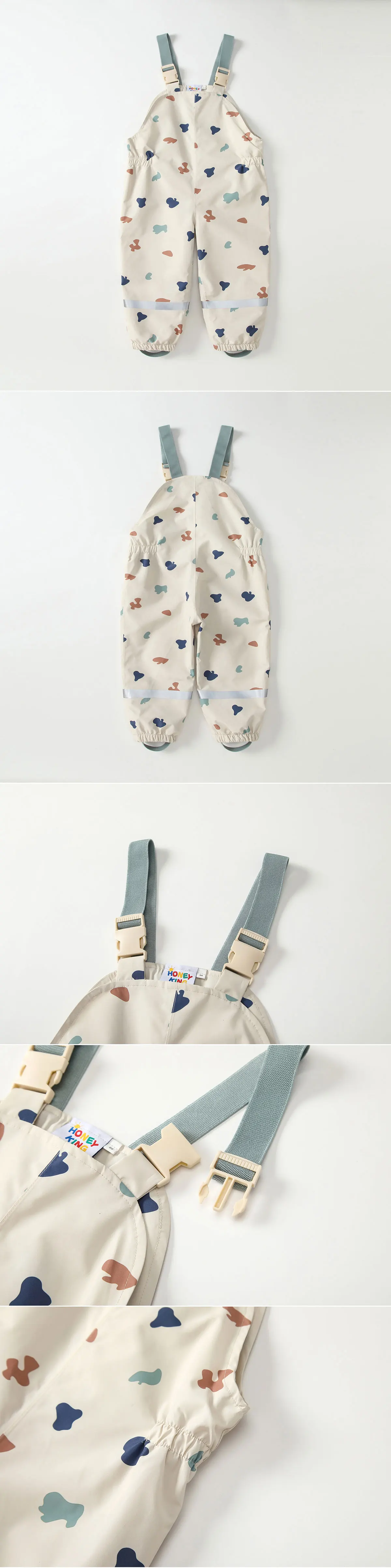 HONEYKING Baby-Regenanzug, Kinderkleidungsset, wasserdichter Overall, Jungen- und Mädchen-Overall, Jacke und Hose, Kombination für Kinder. – Detail 8