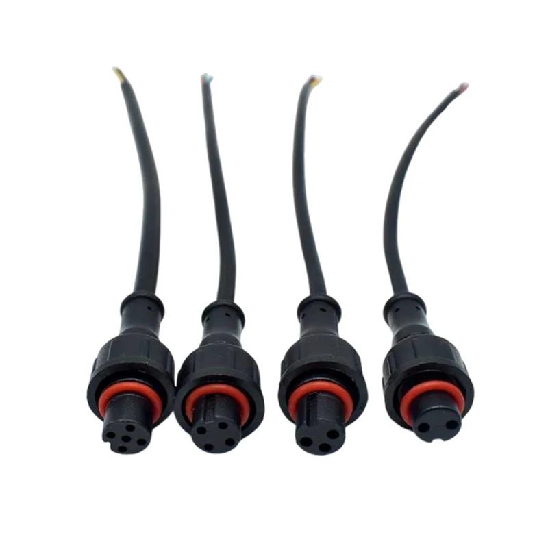 M11 Plug-in Waterproof Cable 2Pin 3Pin 4Pin 5Pin LED Solar Connection Cable Outdoor Male And Female Injection Molding Cable 20cm
