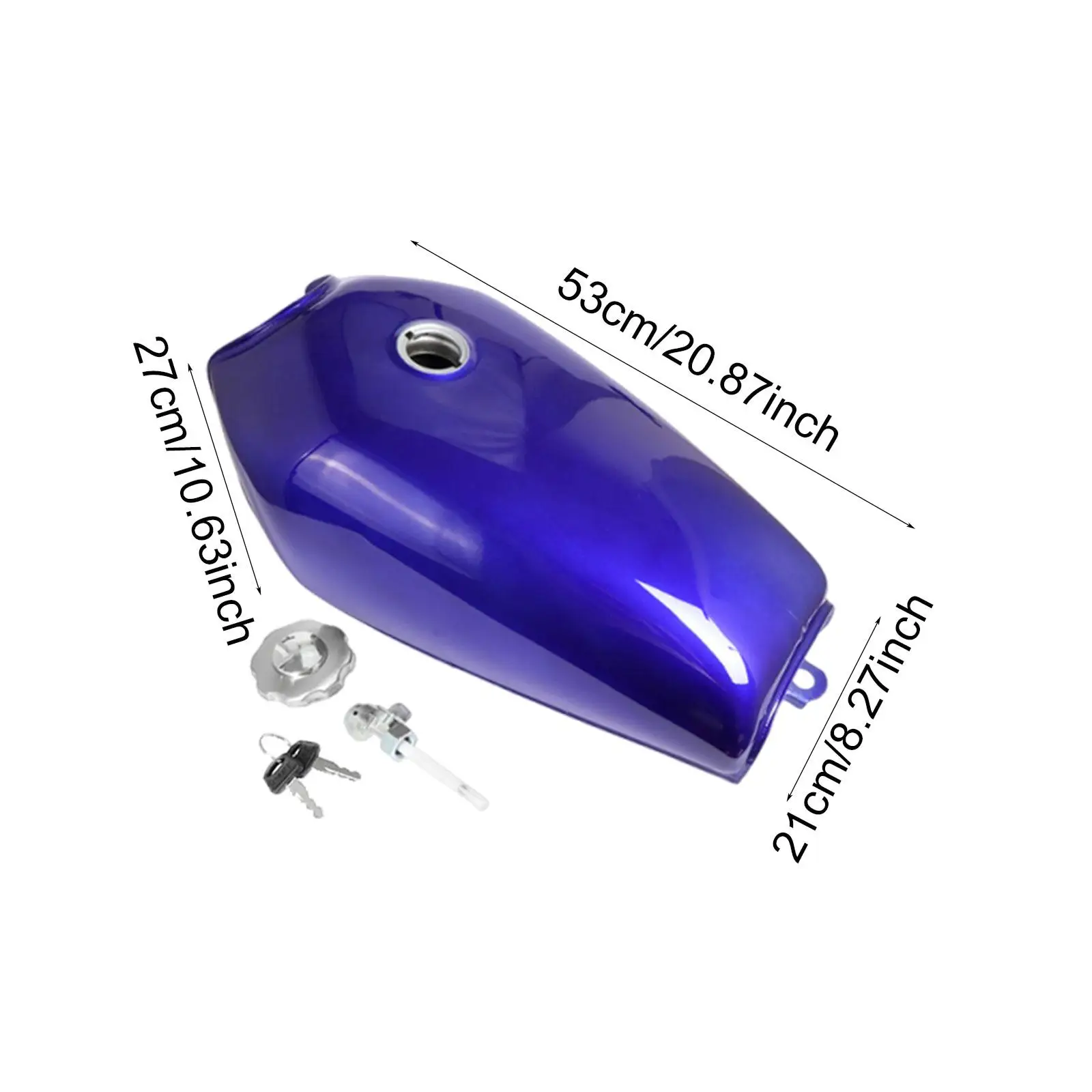 خزان وقود متوافق، خفيف الوزن، مدمج، بدون فتحة جانبية، حديد لـ CG125