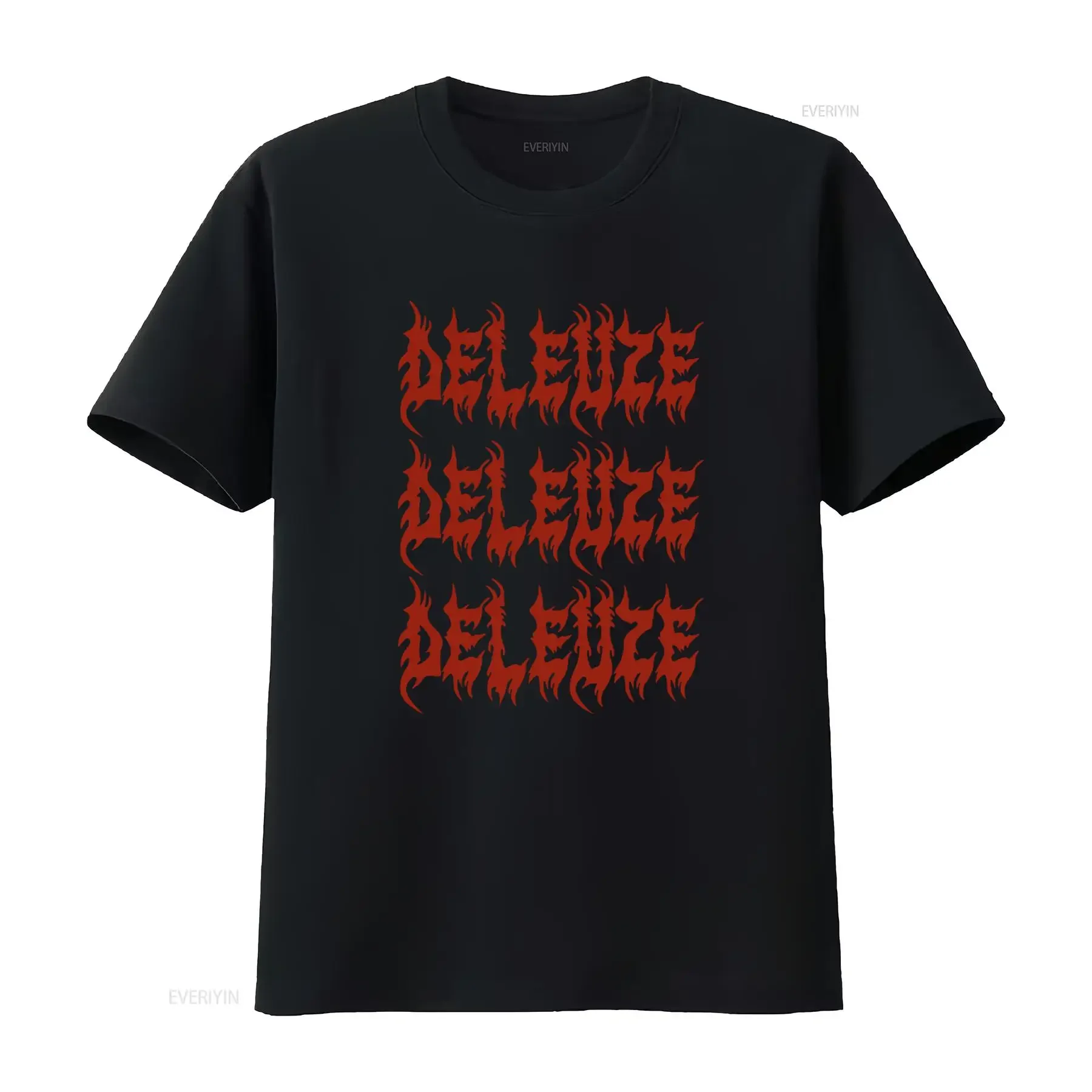 T-shirt Deleuze et Guattari Death Metal Philosophy pour homme, style vintage, délavé, confortable, unisexe, élégant, respirant, extensible