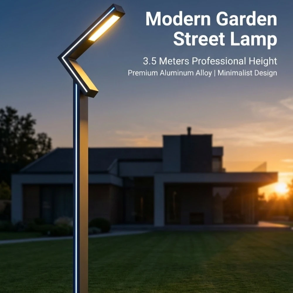 

Outdoor Waterproof Courtyard Lamp Head High Brightness High Pole Street Light for Park Villa Community Landscape Lighting