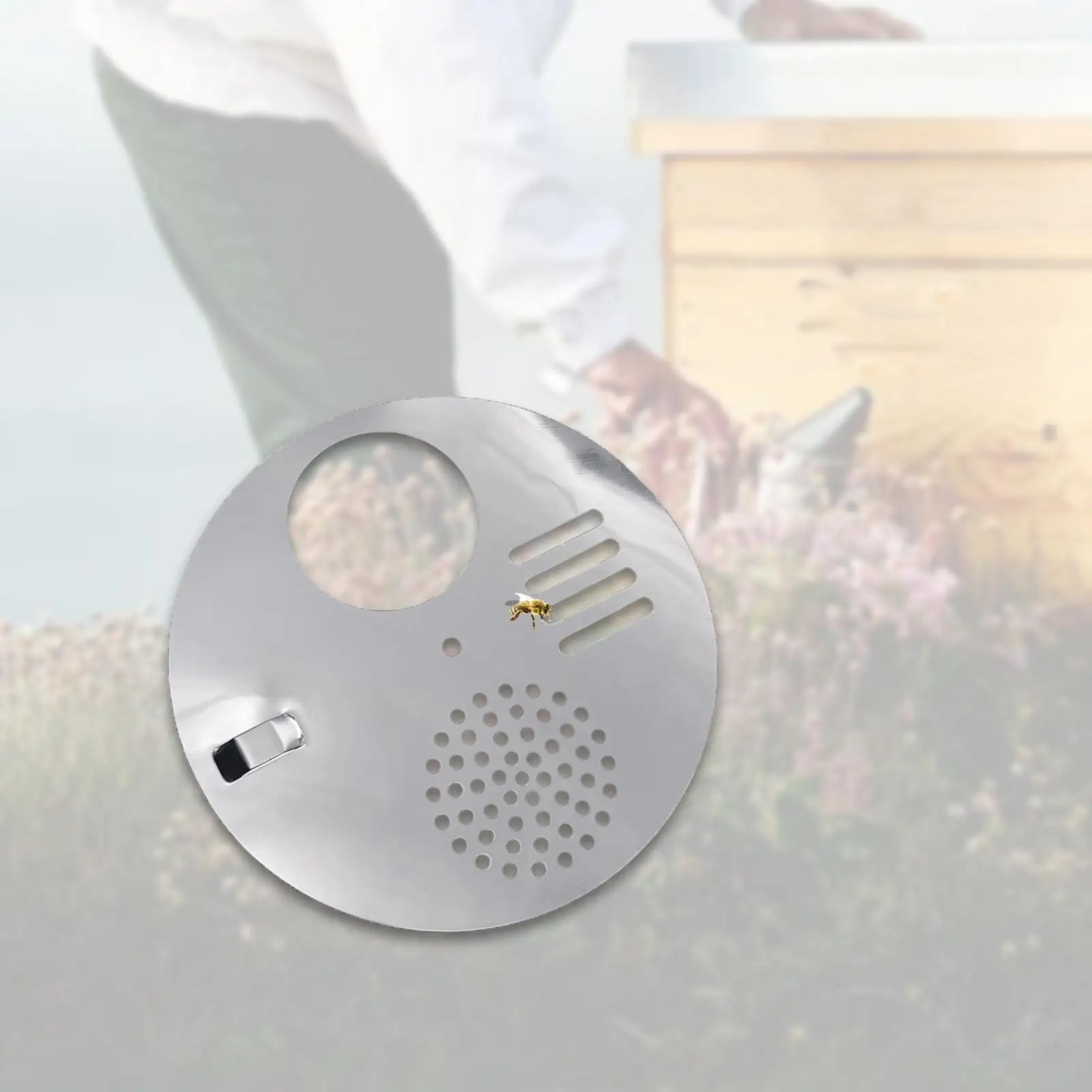 

10 Pieces Round Metal Hive Door Diameter 4.92inch Beekeeper Tool Easy Installation Multifunctional Rotating Beehive Entrance