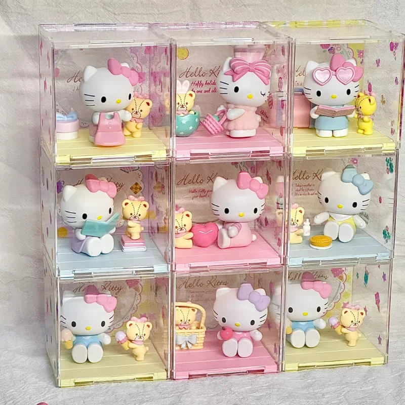 

Original Sanrio Figure Hellokitty Sweetheart Playmate Series Blind Box Kawaii Model Mystery Box Tiny Chum Girl Birthday Gift