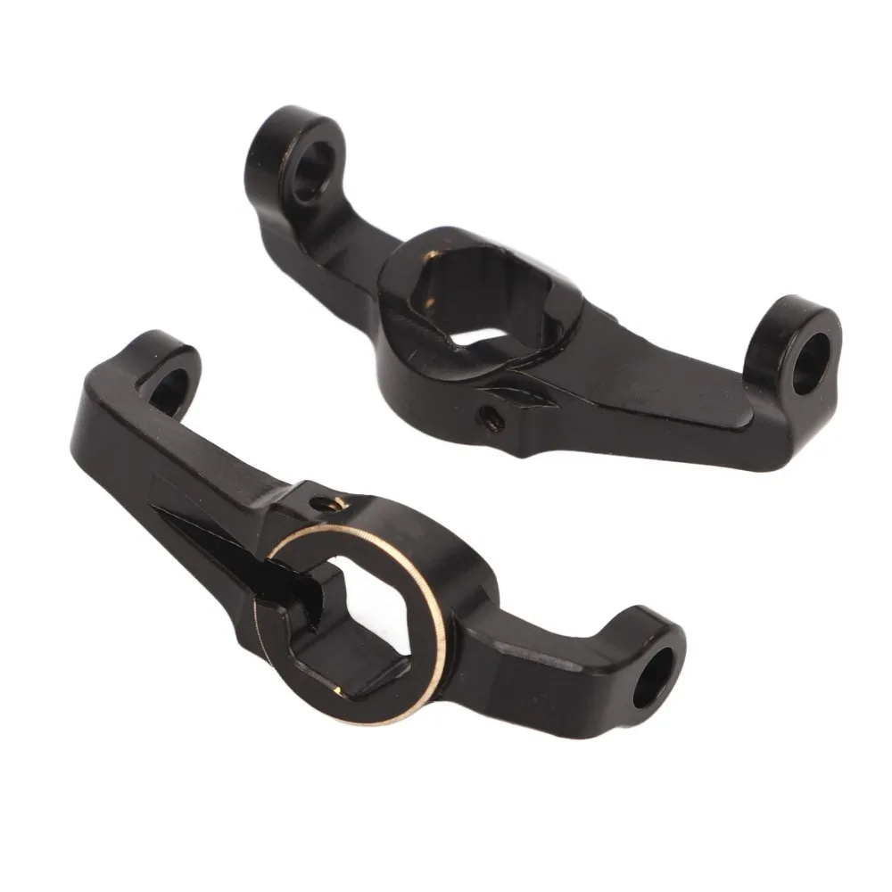 2Pcs/Set Brass Caster Blocks C Hub High Strength Black Blocks C Hubs Heavy Duty RC Crawler Parts for FMS FCX24 1/24 RC Crawler