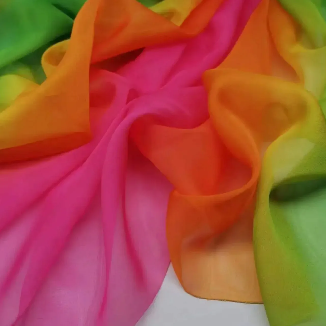 Gradient Chiffon Fabric Thin Summer Flowing Ombre Soft Silky Light DIY Dress Cosplay Tissue