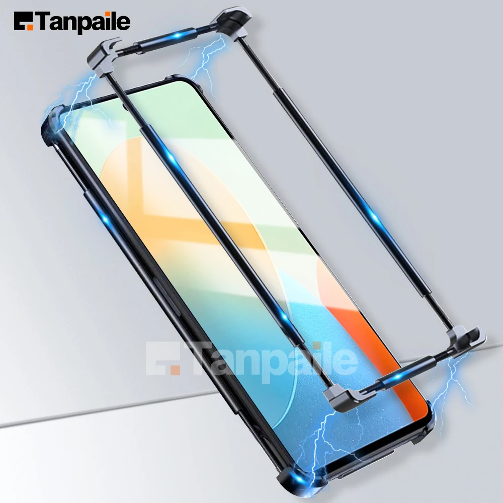 Stainless Aluminum Metal Bumper Border Case for Tecno Pop 8 7 6 5 Pro Spark Go Neo 2 3 10 10C 9 9T 8 Frame Shockproof Lock Cover