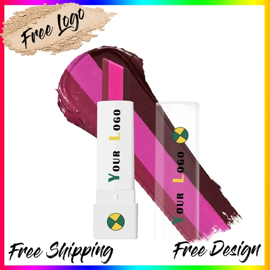 

Custom Logo Vegan Lip Mud 3 Color Matte Mousse Solid Lip Gloss Private Label Lasting Waterproof Natural Lipstick Nude Red Tint