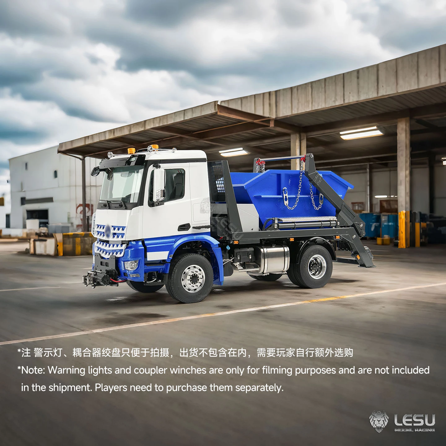 

LESU 1:14 RC Truck Tipping Loader 1:14 Remote Control Tractor Model Car 4*4 Hydraulic 4-valve Rocker Arm Tipping Loader