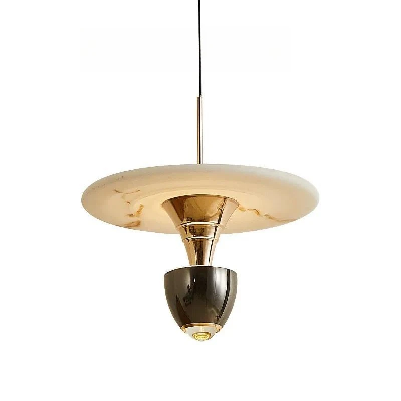 Light Luxury Imitation Marble Bedside Lifting Small Chandelier Medieval Creative Model Room Spotlight Restaurant Bar