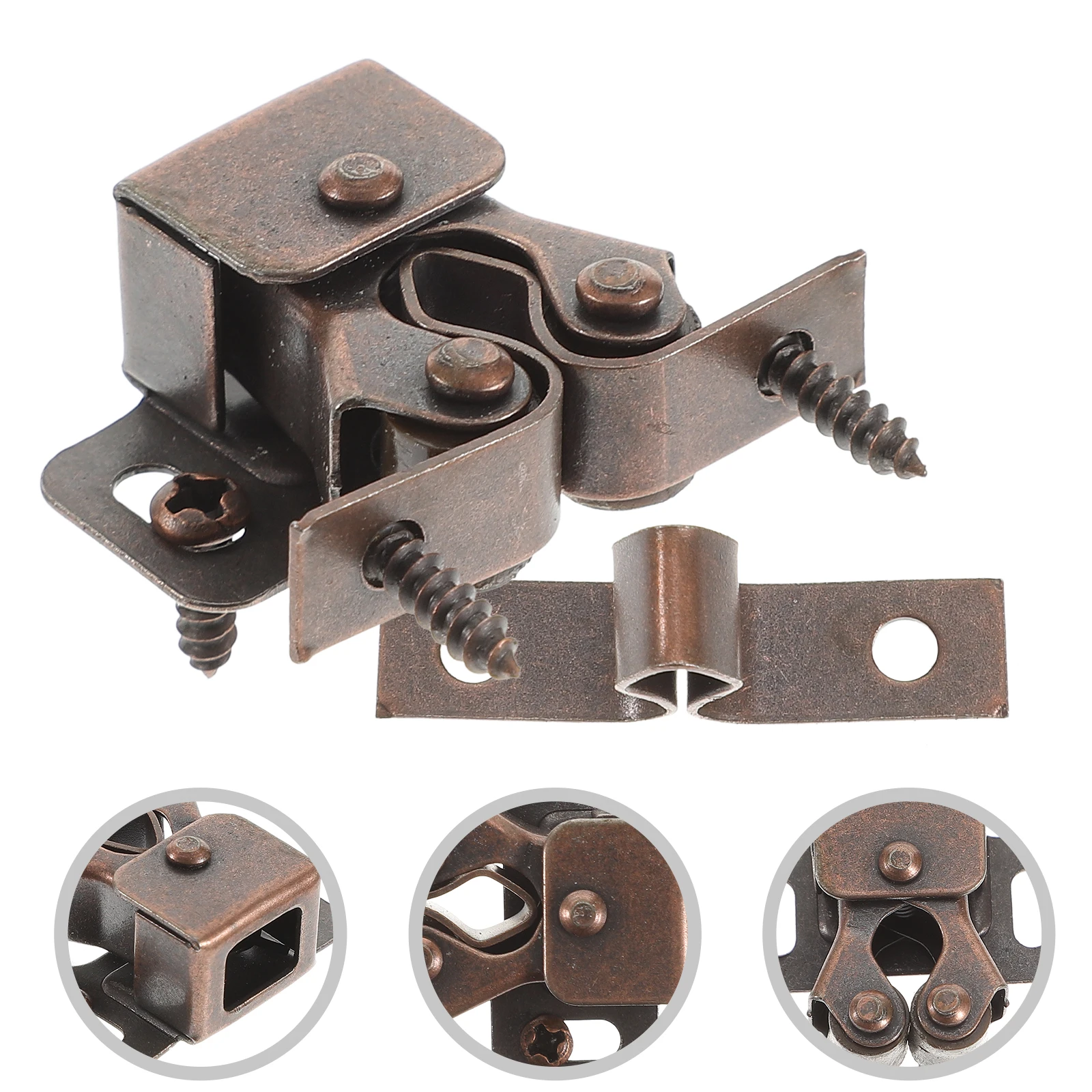 20pcs Latch Cold Rolled Steel Rv Shower Latch Double Door Lock Spring Buckle Rv Closet Screen Rollers Shower Door