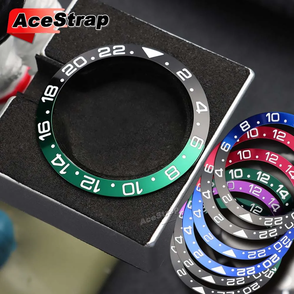 1pcs Slope 38mm*30.7mm Watch Case Alloy Watch Bezel Insert Ring Slope for GMT007 Men Watch Part Accessories