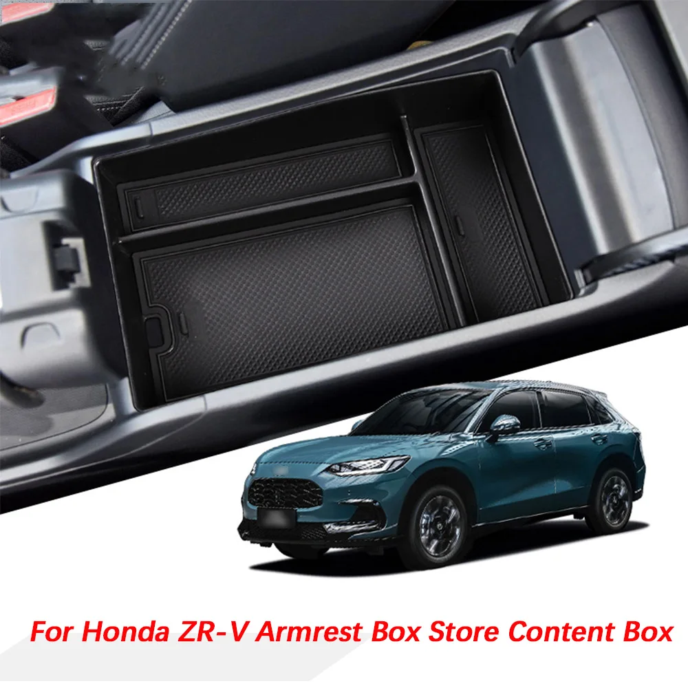 For Honda ZRV ZR-V 2022 2023 2024 Armrest Storage Box Tray Central Console Holder Container Organizer Interior Accessories