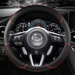 PU Leather DERMAY Car Steering Wheel Cover for CX5 CX4 CX3 CX7 CX30 CX-50 CX-60 CX-70 CX90 Auto Accessories Fast Shipping