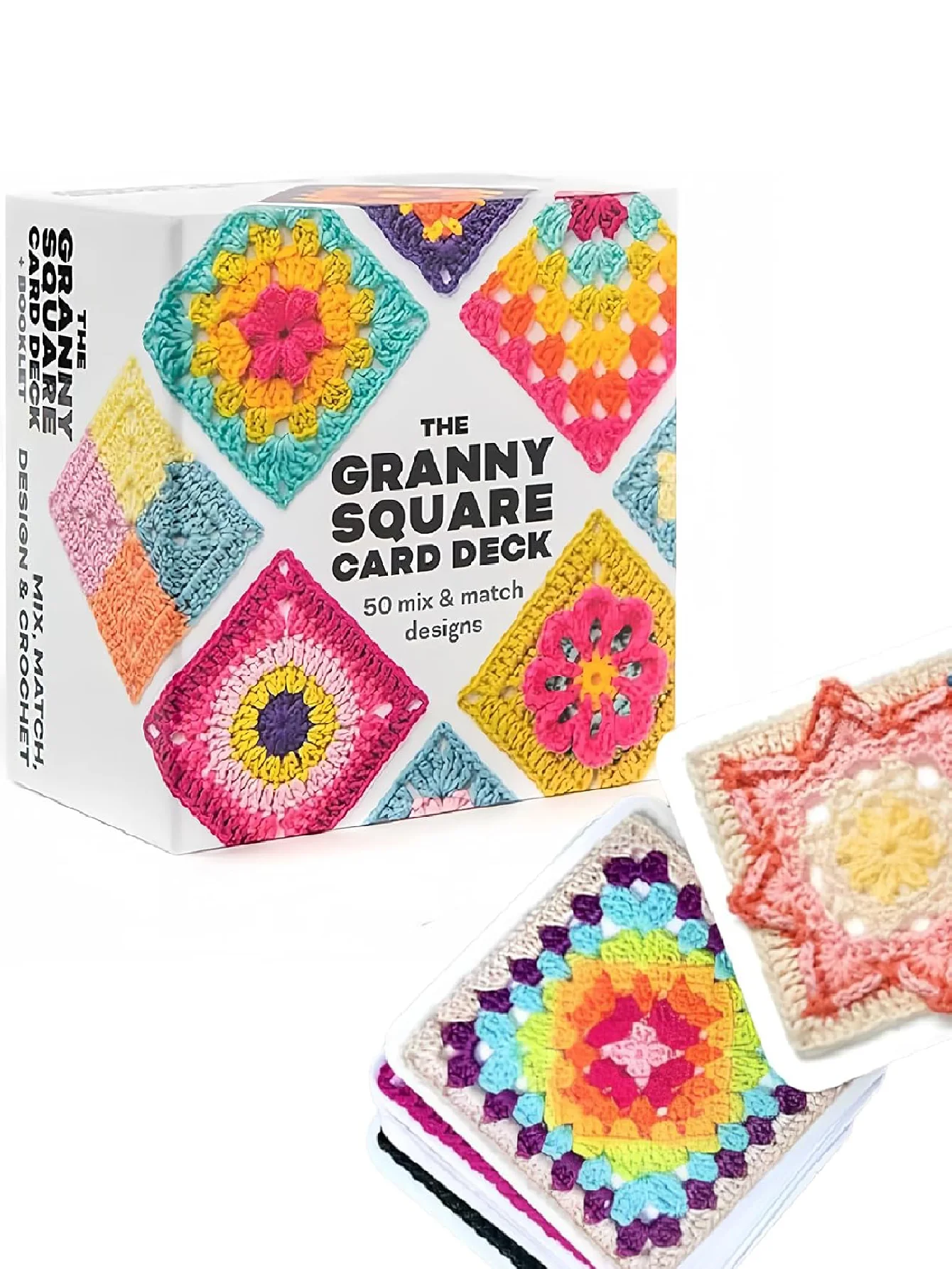 The Granny Square Card Deck - Crochet Patterns Card Deck 50 Mix & Match Designs for Fabulous Crochet Blocks