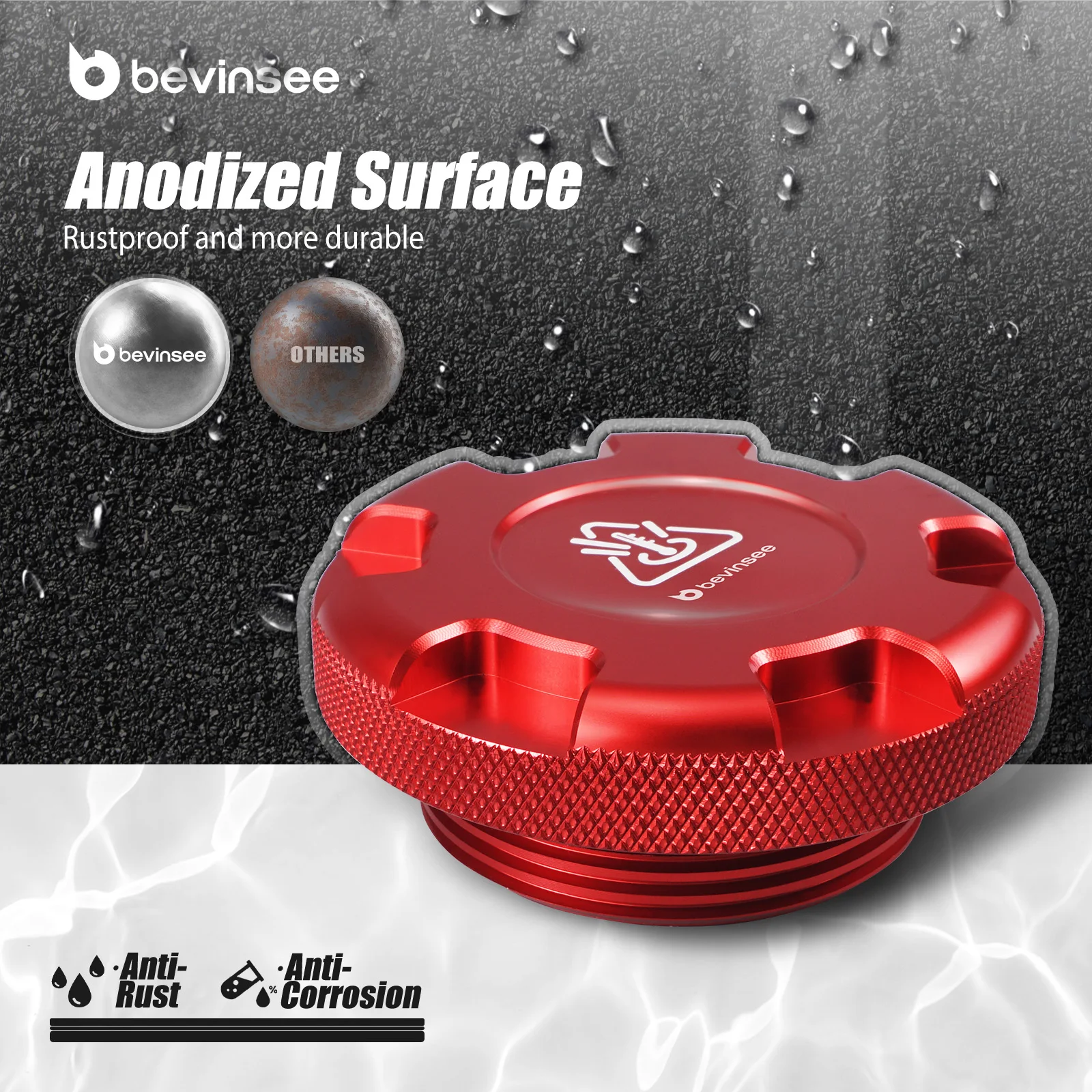 Tampa do tanque do reservatório de líquido refrigerante BEVINSEE para VW Golf MK7/MK8/MK6, para Audi A3 S3 8V/8Y,TT Q2 Q3, para SEAT Leon 5F, para Skoda Octavia