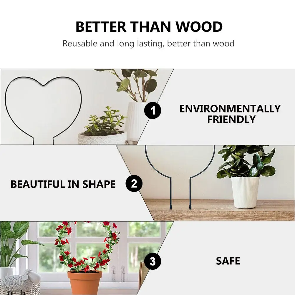 2pcs Plant Climbing Support Iron Garden Trellis Flower Support Rack Reusable Planter St Flower Rack Tomato Pepper