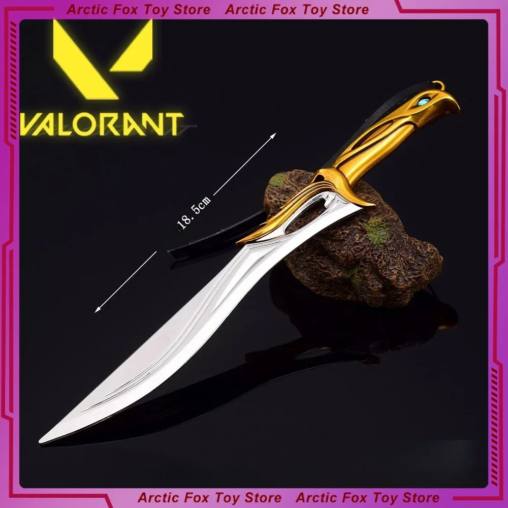 18cmValorant Soveregin espada juego periféricos Metal modelo Weapo accesorios decoración de escritorio adornos colgante llavero juguetes de regalo