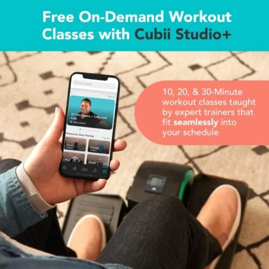 جهاز تمرين بدواسة الدراجة البيضاوية تحت المكتب، جهاز بيضاوي الشكل محمول مع مستويات تمرين قابلة للتعديل - من البالغين إلى كبار السن #2