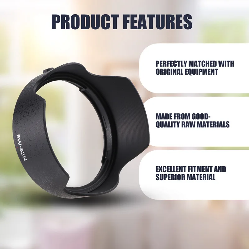 Lensa tudung kamera EW-83N 77Mm kelopak terbalik penutup pelindung bunga untuk Canon Eosr R5 R6 Rp Rf 24-105Mm F4 L adalah lensa Usm