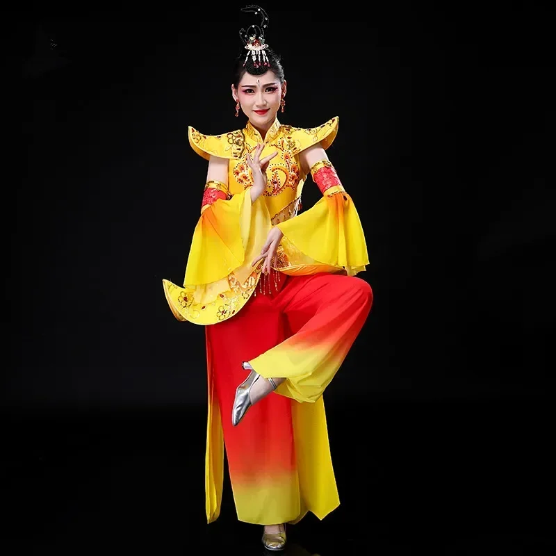 

Yellow Dun Huang Dance Costume For Women Thousand-hand Bodhisattva Performance New Year Festival Dance Clothing Xinjiang Clothes