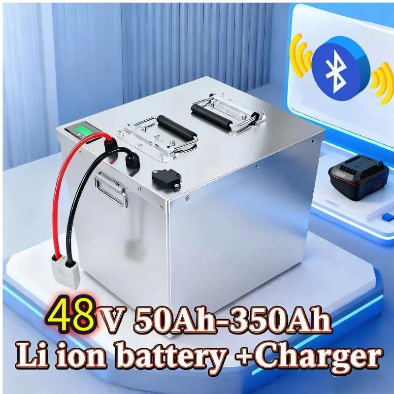 

48V Li-ion Battery 60Ah-350Ah+ Charger | High Performance Lithium Battery for Forklift Solar Panels Inverter RV Golf Cart EV In
