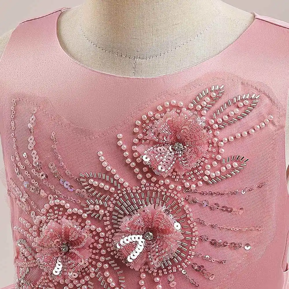 Princ Sle Saia de tule bordada infantil Dr Cross-Border estampa floral Par Dr Girls' Wedding Dr