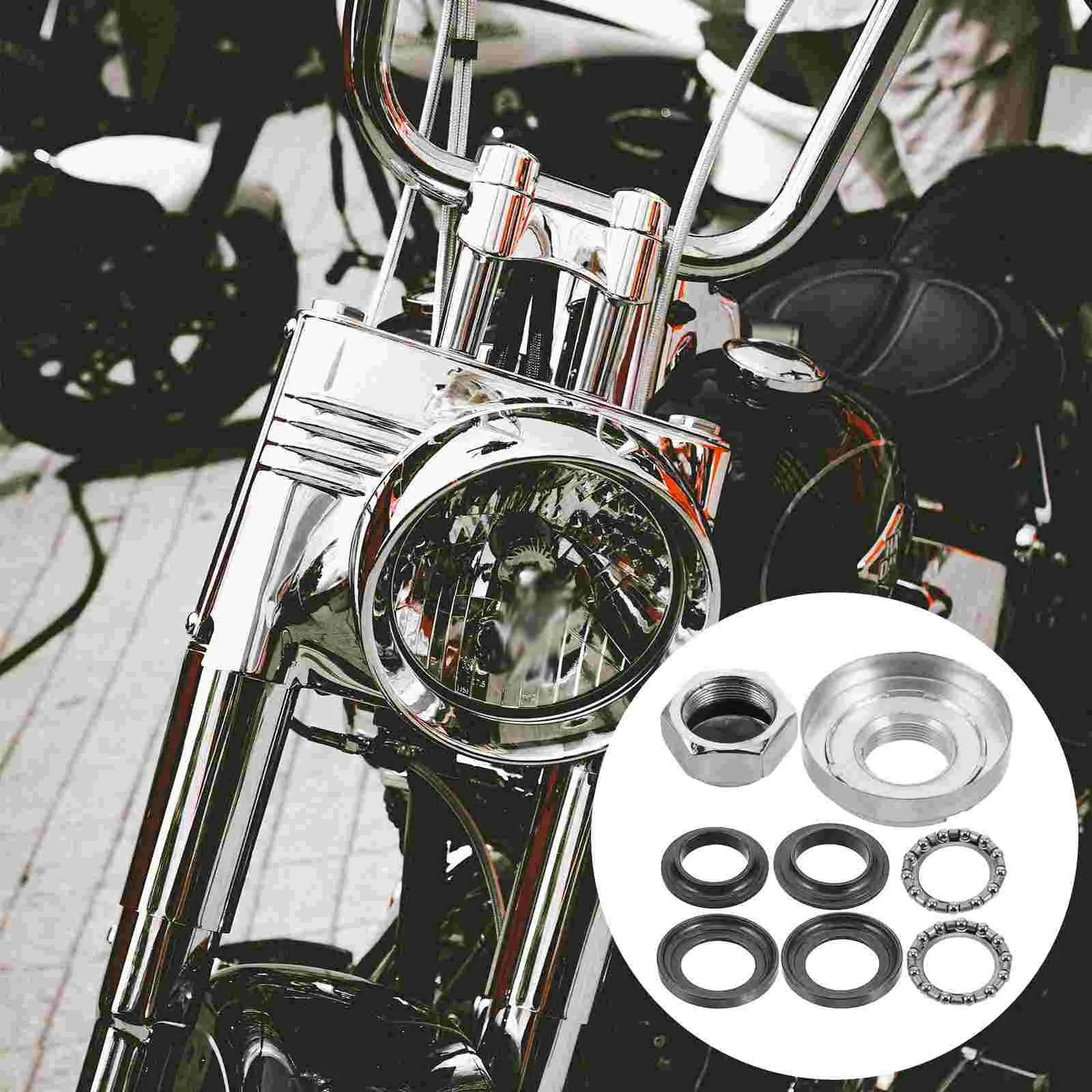 7 Pcs Small Steering Column Bearing High Pressure Adapter Dirt Bike Accessories Alloy Automobile Joint Mini Wheel