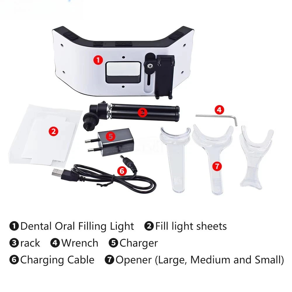 Dental Flash Light Oral Filling Lamp Fotografia Mobile Photography Light With Tripod Leg for Dentist