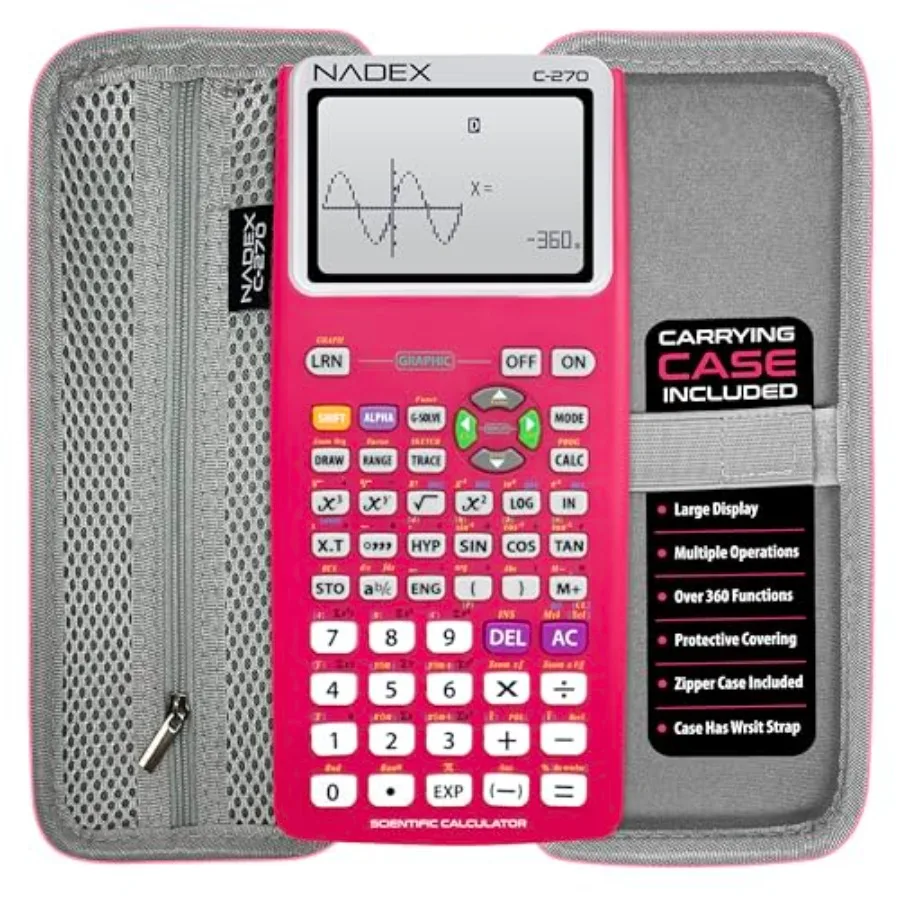 

Scientific Calculator with Graphing Includes Carrying Case for College and High School Students Calculus Algebra Geometry Trigo