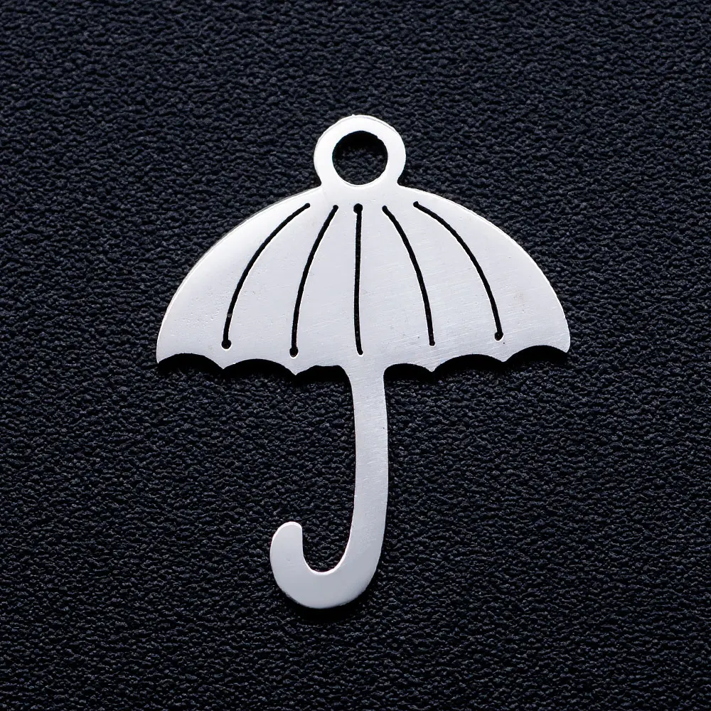 10 Stück/Set 316 Edelstahl Regenschirm Wolke DIY Ohrring-Anhänger Großhandel Pferd Stern Schneeflocke Halsketten-Anhänger Ake