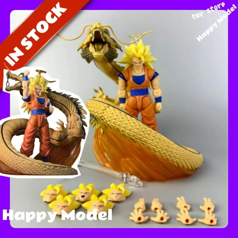 

In Stock Magic Deeds Are Movable Dragon Ball Super Saiyan Three Monkey King Dragon Fist Action Figure Model Toy Ornament Gift